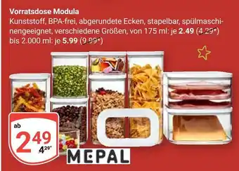 Globus Mepal vorratsdose modula 175 ml Angebot