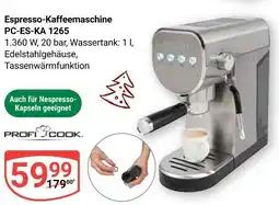 Globus Profi cook espresso-kaffeemaschine pc-es-ka 1265 Angebot