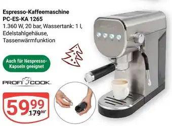 Globus Profi cook espresso-kaffeemaschine pc-es-ka 1265 Angebot