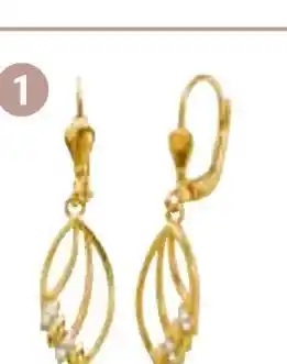 Globus Gold-ohrschmuck teilweise mit zirkonia Angebot