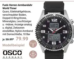 Globus Osco funk-herren-armbanduhr world timer Angebot
