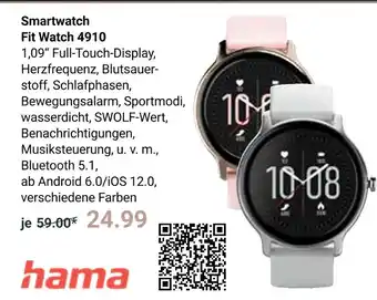 Globus Hama smartwatch fit watch 4910 Angebot