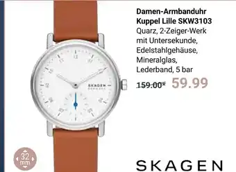 Globus Skagen damen-armbanduhr kuppel lille skw3103 Angebot