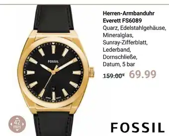 Globus Fossil herren-armbanduhr everett fs6089 Angebot