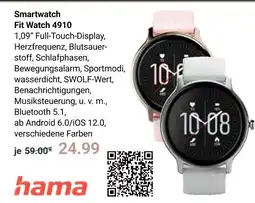 Globus Hama smartwatch fit watch 4910 Angebot