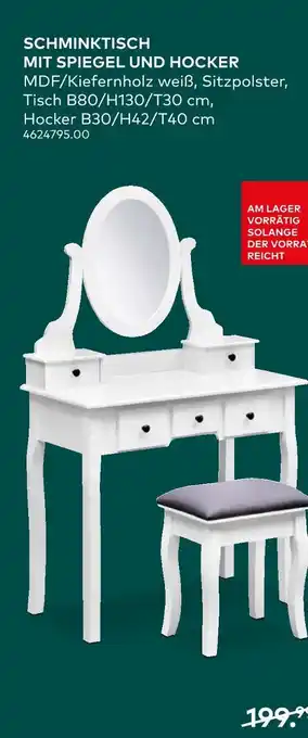 porta Schminktisch mit spiegel und hocker Angebot