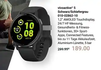 Globus Garmin vívoactive 5 schwarz/schiefergrau Angebot