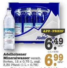 E-Center Adelholzener mineralwasser Angebot