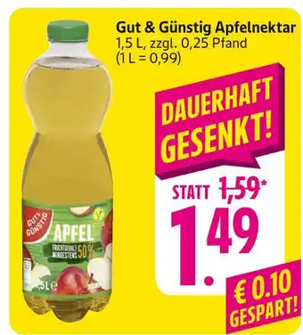 E-Center Gut & günstig apfelnektar Angebot
