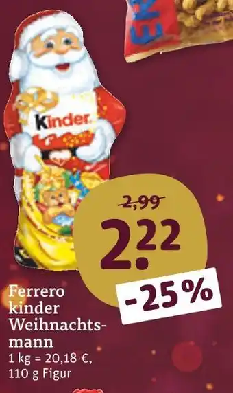 tegut Ferrero kinder weihnachtsmann Angebot