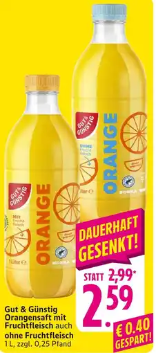 E-Center Gut & günstig orangensaft mit fruchtfleisch Angebot