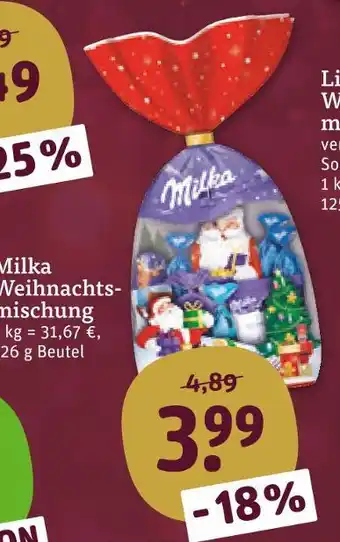 tegut Milka weihnachtsmischung Angebot