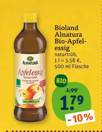 tegut Alnatura bio-apfelessig Angebot
