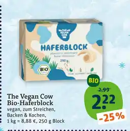 tegut The vegan cow bio-haferblock Angebot