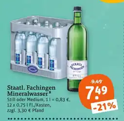 tegut Staatl. fachingen mineralwasser still Angebot