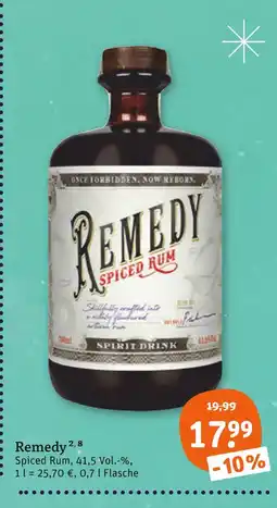 tegut Remedy spiced rum Angebot