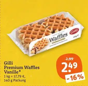 tegut Gilli premium waffles vanille Angebot