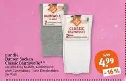 tegut Nur die damen socken classic baumwolle Angebot