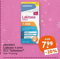 tegut Sanotact laktase 7.000 fcc tabletten Angebot