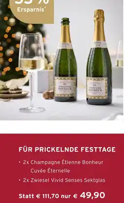 Tchibo Étienne bonheur oder zwiesel champagne cuvée éternelle und vivid senses sektglas Angebot