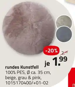ROLLER Rundes kunstfell Angebot