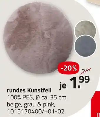 ROLLER Rundes kunstfell Angebot