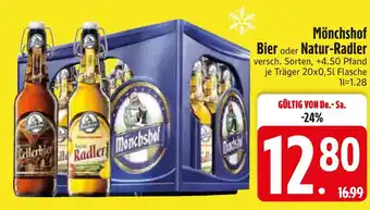 Edeka Bier oder natur-radler Angebot