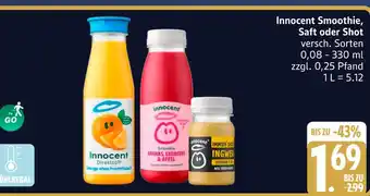 Marktkauf Innocent smoothie ananas, erdbeere & apfel Angebot