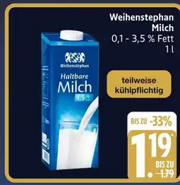 Marktkauf Weihenstephan haltbare milch Angebot