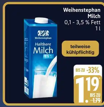 Marktkauf Weihenstephan haltbare milch Angebot