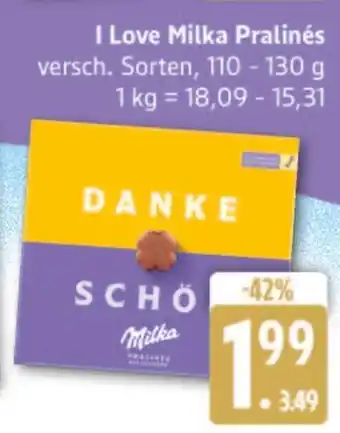 Marktkauf Milka i love milka pralinés Angebot