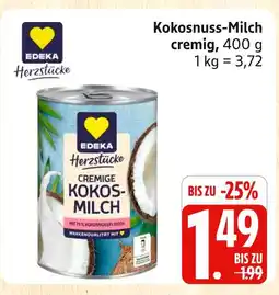 Marktkauf Edeka herzstücke kokosnuss-milch cremig Angebot