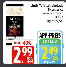 Marktkauf Lindt tafelschokolade excellence Angebot