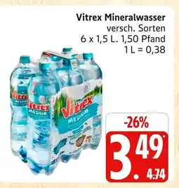 Marktkauf Vitrex mineralwasser medium Angebot
