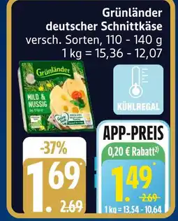 Edeka Grünländer deutscher schnittkäse Angebot