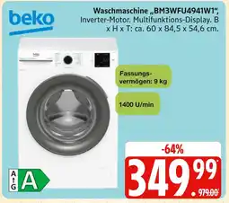 Marktkauf Beko waschmaschine bm3wfu4941w1 Angebot