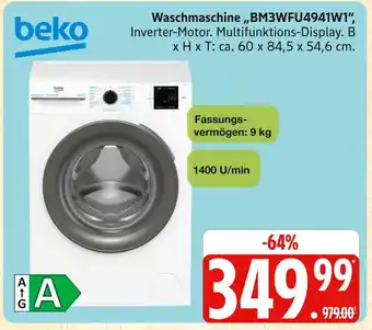 Marktkauf Beko waschmaschine bm3wfu4941w1 Angebot