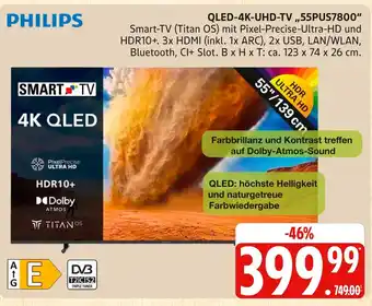 Marktkauf Philips qled-4k-uhd-tv 55pus7800 Angebot