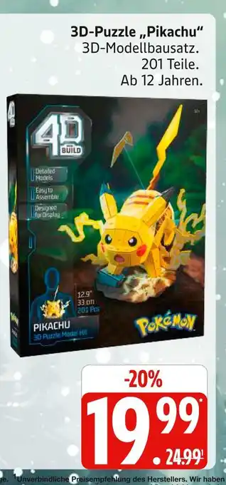 Marktkauf Pokemon 3d-puzzle pikachu Angebot