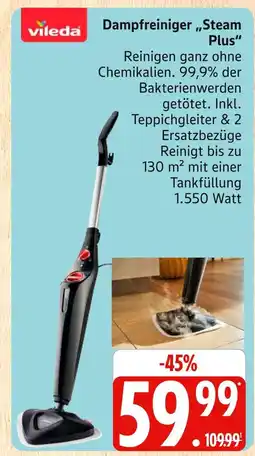 Marktkauf Vileda dampfreiniger steam plus Angebot