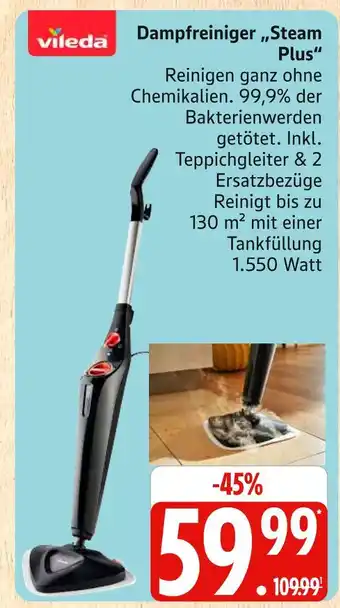 Marktkauf Vileda dampfreiniger steam plus Angebot
