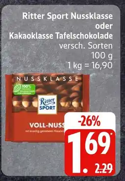 Edeka Ritter sport nussklasse voll-nuss Angebot