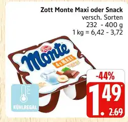 Marktkauf Zott monte maxi Angebot