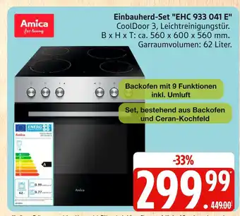 Marktkauf Amica einbauherd-set ehc 933 041 e Angebot