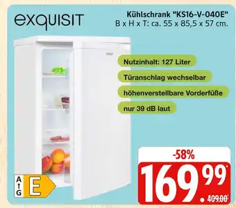 Marktkauf Exquisit kühlschrank ks16-v-040e Angebot