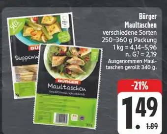 E-Center Bürger maultaschen Angebot