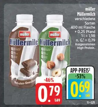 E-Center Müller müllermilch schoko-geschmack Angebot
