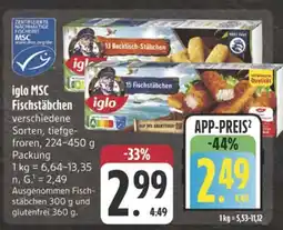 E-Center Iglo msc backfisch-stäbchen Angebot