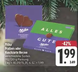 E-Center Milka pralinés Angebot