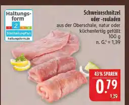 Marktkauf Schweineschnitzel oder rouladen Angebot